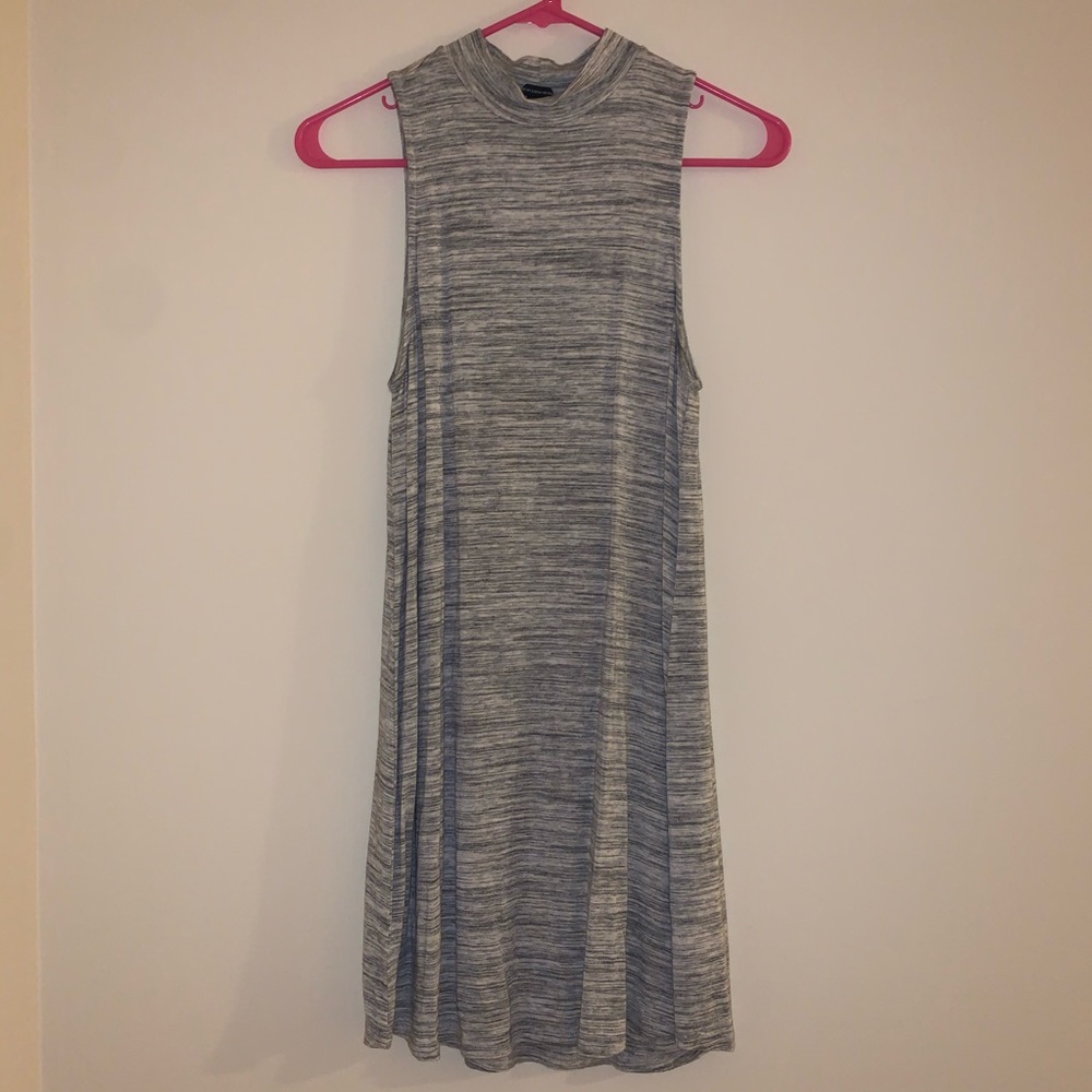 Light grey mock neck tank dress